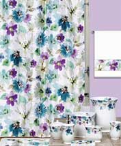Creative Bath Bouquet shower curtains and ceramic accessories