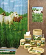 CFaux leather chamois accessories and 100% polyester shower curtains
