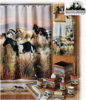 Western style shower curtains from Creative bath