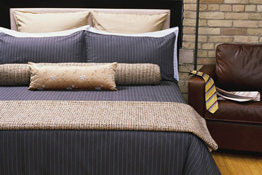 Rich bedding from Lee Wilder featuring Euro shams