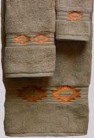 Kellsson Linens Embroidered Towels Southwestern Linen Collection