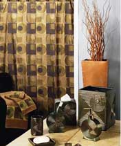 Geo Diamond 100% cotton duck shower curtains
